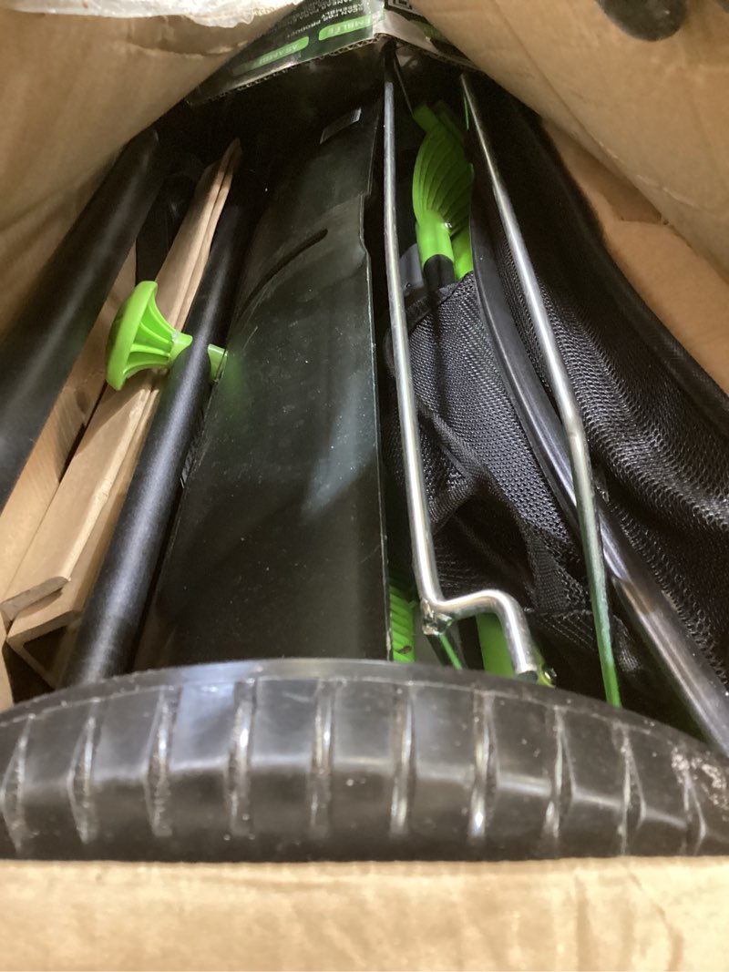 Condition photo showing Good Condition for earthwise lsw70021 21-inch width leaf & grass push lawn sweeper, black