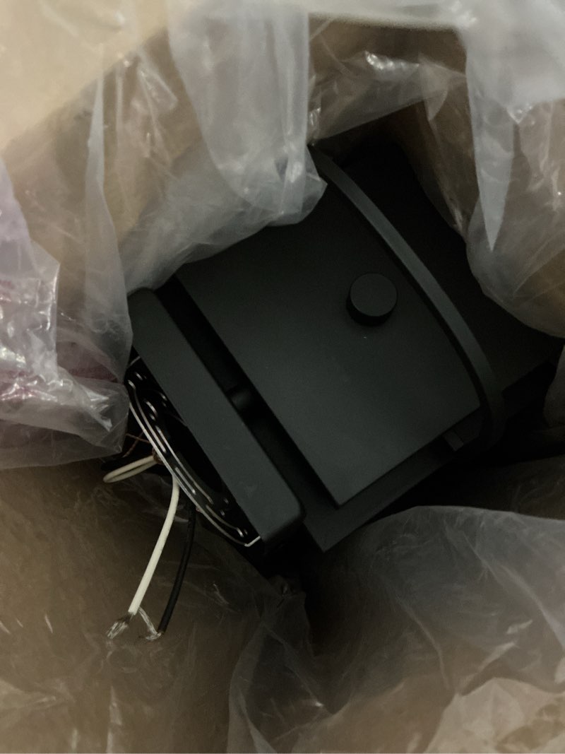 Condition photo showing As Is for quoizel saint elias 1-light 14.25-in h matte black outdoor wall light