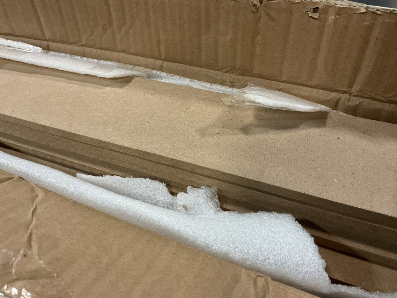 Condition photo showing Good Condition for Weysat 1 Set 94.5in x 47.2 in Mdf Board and Batten Wall Panel Kit Premade Wainscoting Panels Decorative Wall Molding Trim Slats Paintable Accent Kit for DIY Home Bedroom Living Room Decor 1 94.5"L x 47.2"W