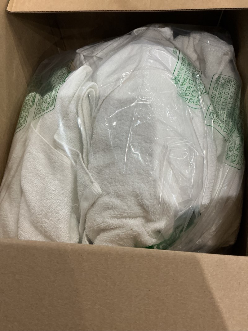 Condition photo showing Good Condition for white hand towels set for bathroom, 6 pack - cotton hand towel set for gym, kitchen and spa, 16x27 inches soft highly absorbent quick dry terry salon towels white hand towels 6-pack