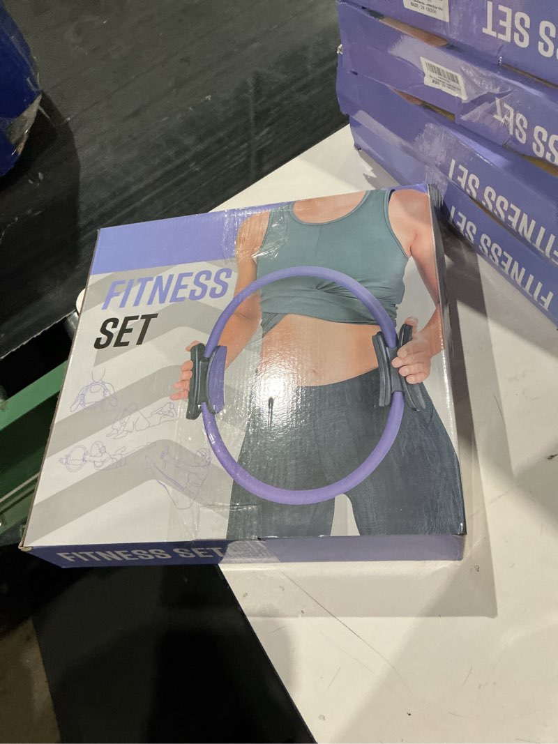 Condition photo showing New/Like New for pilates essentials kit for women, yoga starter set for home workouts with pilates ring and yoga ball set, 3 resistance bands, storage bag, full pilates set for toning arms, thighs & core