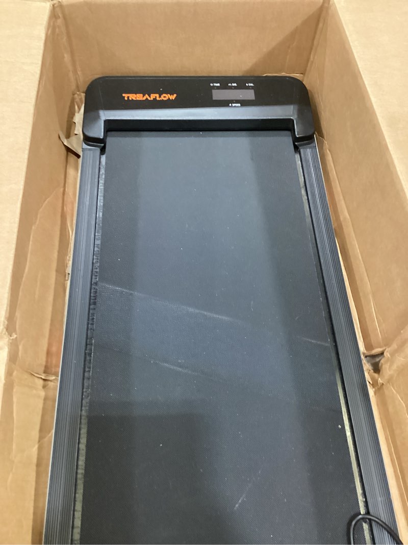 Condition photo showing As Is for walking pad under desk treadmill black(no handle) no handle