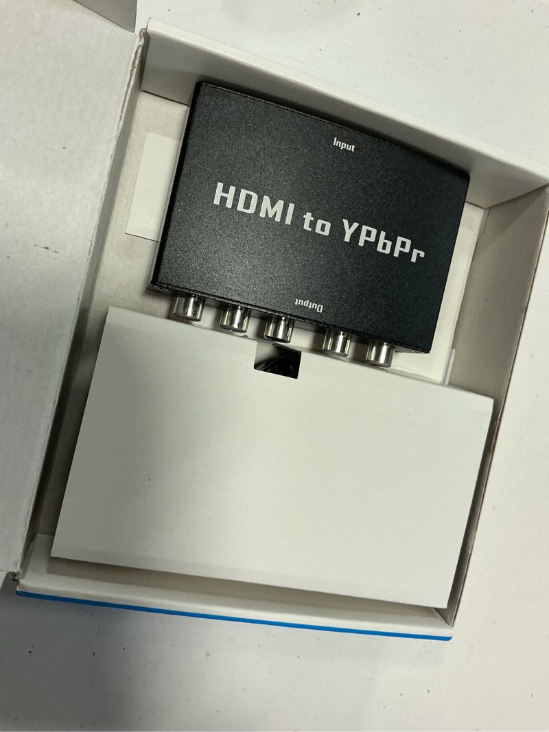 Condition photo showing New/Like New for hdmi to component converter, hdmi to ypbpr 5rca rgb + r/l converter v1.4 with r/l audio output support for macbook, blu-ray, dvd, ps4, dvd, psp, xbox 360 black-1