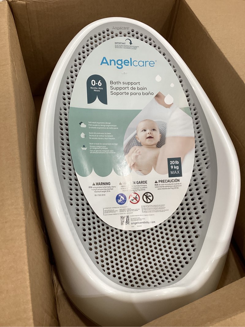 Condition photo showing Good Condition for angelcare baby bath support, grey, birth to 6 months, made in canada | ergonomic soft-touch bath support keeps newborns secure and comfortable during bath time from birth up to 6 months or 20 lb. bath only grey