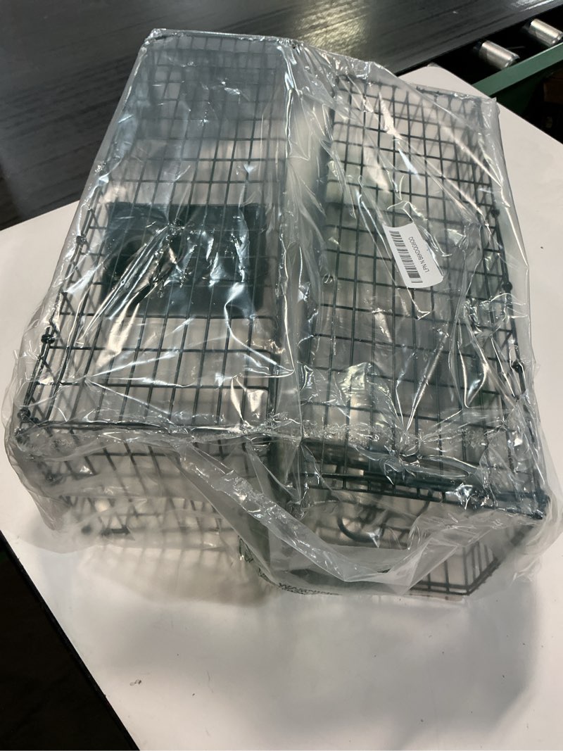 Condition photo showing Good Condition for qualirey 2 pcs humane squirrel trap heavy duty live animal chipmunk catch and release rat trap for outdoor small animals mouse raccoon stray cat rodent weasels(green) 2 green