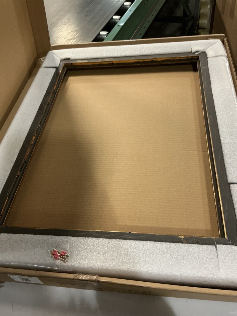 Condition photo showing Good Condition for ArtXO Wooden 18x24in Black and Brown Frames: Vintage Picture Frames for 18 by 24 Canvas, Portraits - Vertical/Horizontal 24x18 Frame for Wall Decor 18"x24" Black&Bronze