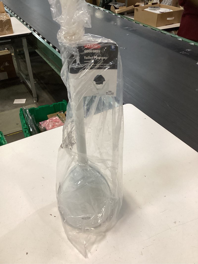 Condition photo showing As Is for OXO Good Grips Toilet Plunger