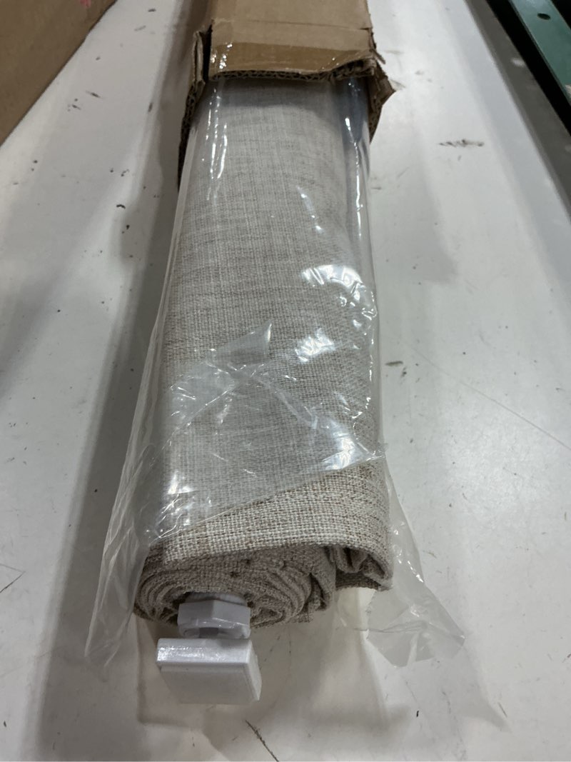 Condition photo showing New/Like New for lazblinds no tools no drill cordless roman shades for windows, blackout thermal insulated uv blocking window blinds, room darkening fabric blinds for indoor windows, 28'' w x 64'' h, beige blackout - beige 28" w x 64" h
