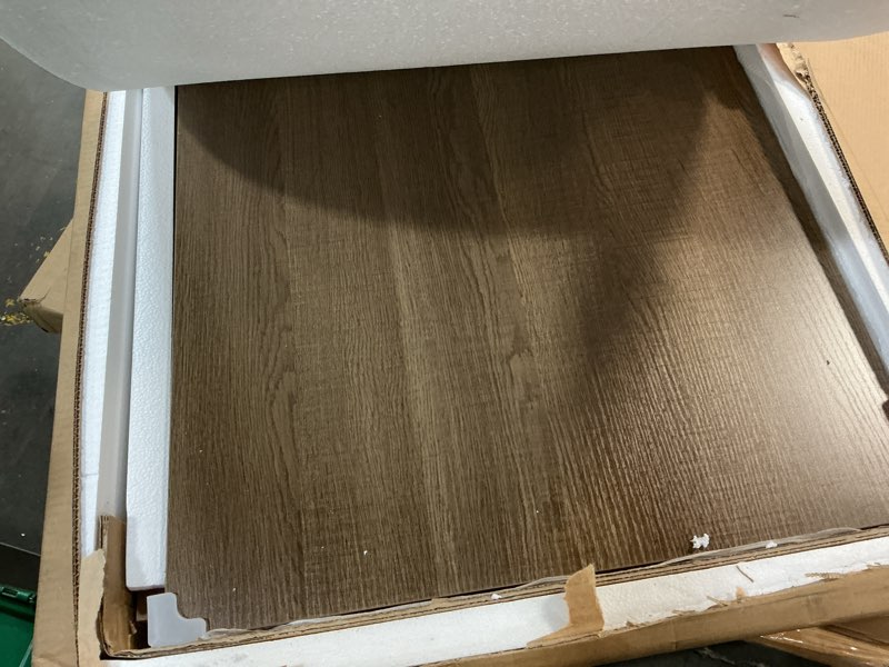 Condition photo showing Good Condition for choochoo farmhouse coffee table, rustic vintage living room table with shelf, 40 white white 40 inches