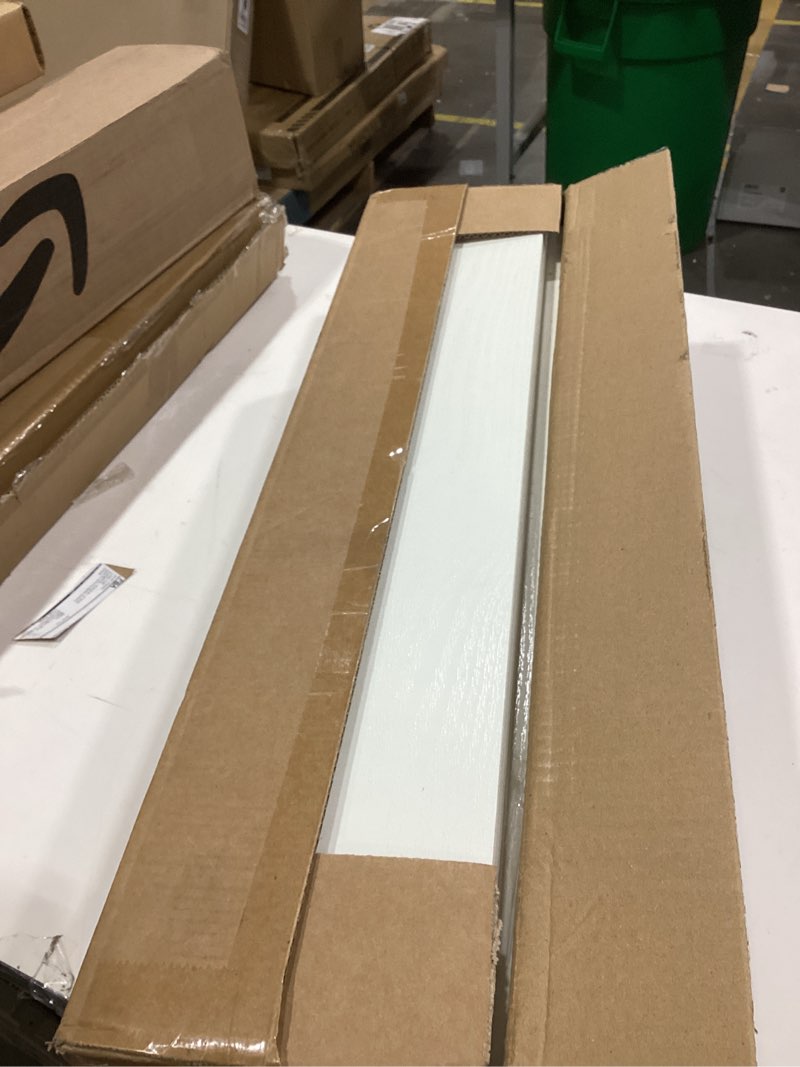 Condition photo showing Good Condition for upsimples Floating Shelves for Wall, 23.6 Inch Shelves for Decor Storage Set of 6, Wall Mounted Wood Shelf for Bedroom, Living Room, Bathroom, Kitchen, Long Picture Ledge Shelves, White White 23.6in