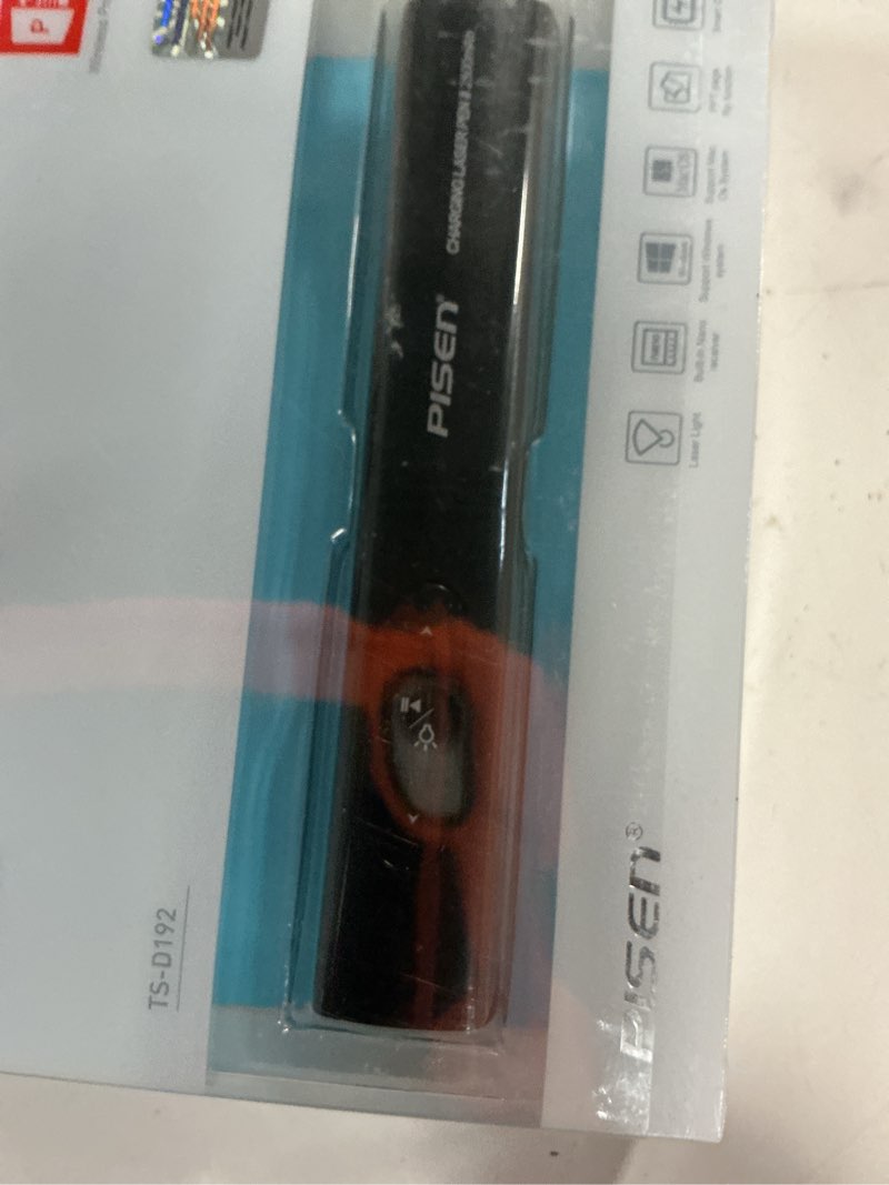 Condition photo showing New/Like New for pisen rechargeable wireless presenter laser pointer & 2500mah power bank (2.4ghz remote control pen) (white) (color may vary ours is black)