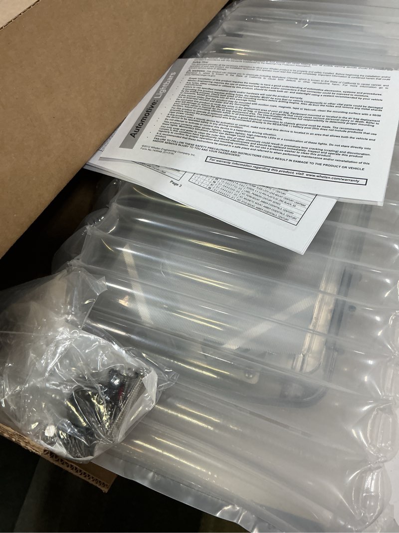 Condition photo showing As Is for whelen engineering century series super-led mini lightbar - professional-grade 360° warning light - 16" permanent mount - amber led with clear dome - sae j845 class i certified amber with clear dome mc16 (permanent mount)