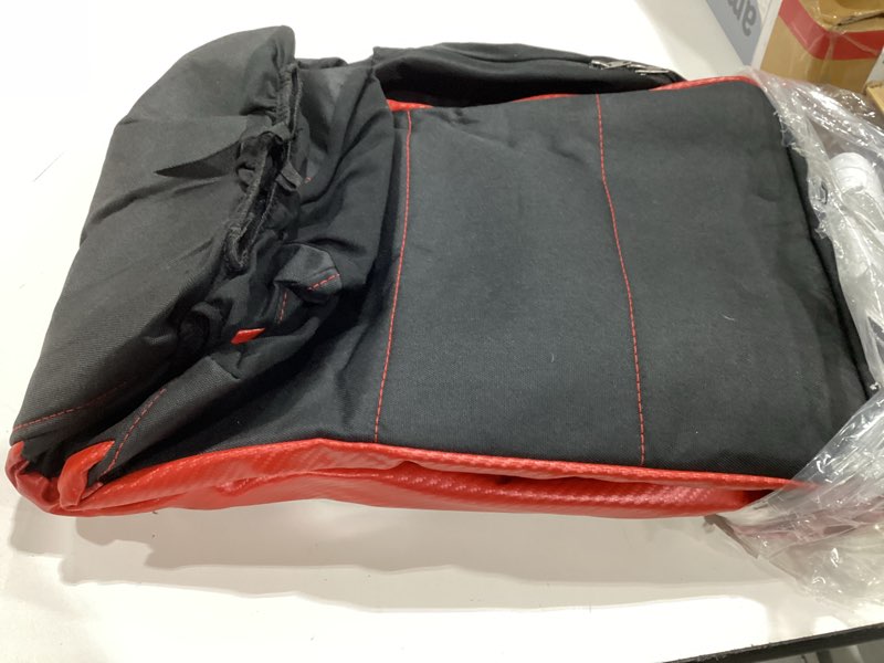 Condition photo showing Good Condition for flying banner aquashield front car seat covers set waterproof water resistant arm rest compatible shoulder seatbelt compatible truck seat protectors universal fit non slip (red black, front pair) red black front pair