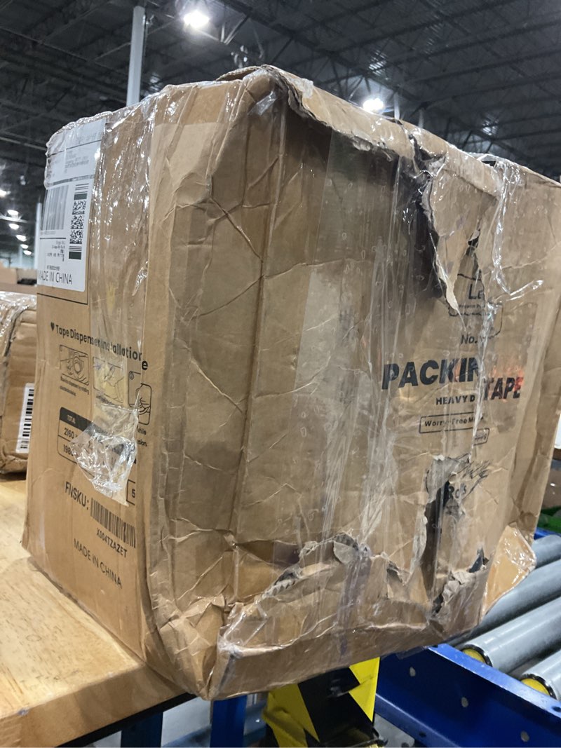 Condition photo showing New/Like New for heavy duty packing tape with dispenser, 36 rolls x 1.88 in. x 60 yds. x 2.7 mil, strong hold hd clear packaging tape secure sealing for cardboard, bubble wrap, shipping supplies, total 2160 yds. 36-pack, 60yd.x 1.88'' x 2.7mil thick
