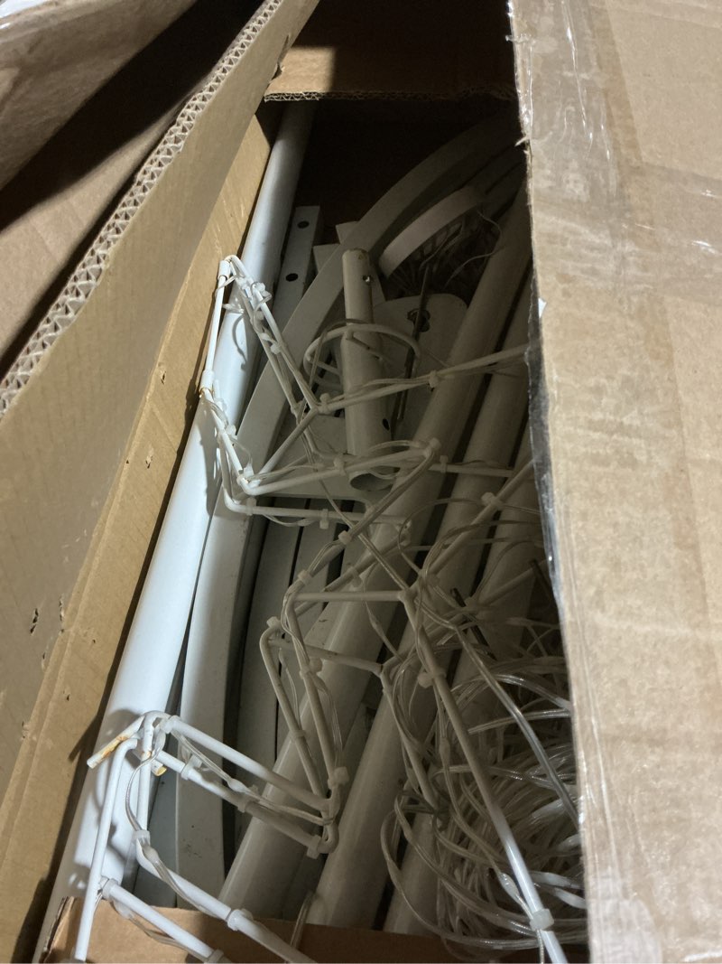 Condition photo showing As Is for Espird 12FT Outdoor Christmas Tree Prelit - LED Outside Christmas Tree Lights with Star, Music Sync, App & Remote Control, Timer, Smart Christmas Lighting Decoration for Garden & Yard Party