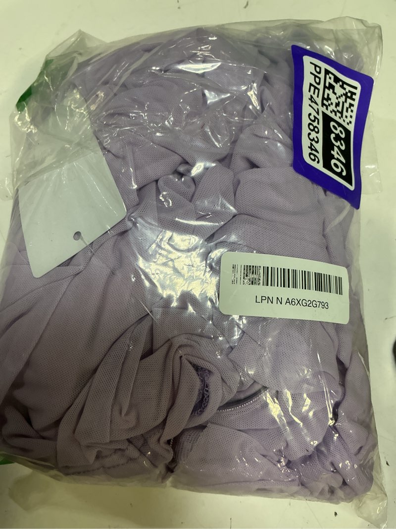 Condition photo showing Good Condition for kutumai off the shoulder maxi long dress corset ruched bodycon cocktail formal wedding guest dresses for women large lavender