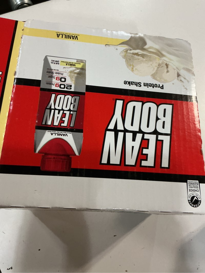 Condition photo showing New/Like New for (Box 0f 16 bottles)Lean Body Ready-to-Drink Vanilla Protein Shake, 20g Protein, Whey Blend, 0 Sugar, Gluten Free, 22 Vitamins & Minerals, (Recyclable Carton & Lid - Pack of 4) Vanilla 8.45 Fl Oz (Pack of 4)