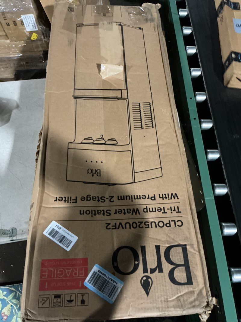 Condition photo showing Good Condition for Brio 520 UV Self-Cleaning Bottleless Water Cooler Dispenser, UL Certified | Built-in 2 Stage Filtration (2 Free Replacement Filters Included) Reduces PFAS & Microplastics | 3 Temp (Hot Cold, Room) Silver 2 Stage Filteration