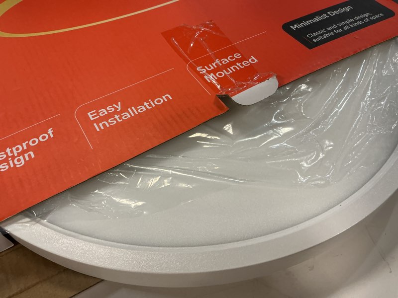Condition photo showing Good Condition for taloya led ceiling light living room white, 15.8 inch thin flat modern flush mount lighting fixture for bedroom,5 color temperatures in 1, 24w round 0.94 inch thickness white(5cct) 15.8inch-1 pack