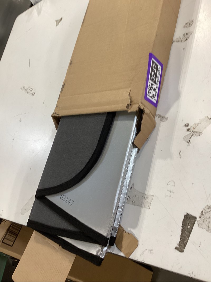 Condition photo showing Good Condition for pigenius windshield sunshade for chevy tahoe/suburban & gmc yukon 2015-2020, also fits cadillac escalade, premium grey leather finish safeguard 2015-2020 escalade/suburban/tahoe/yukon