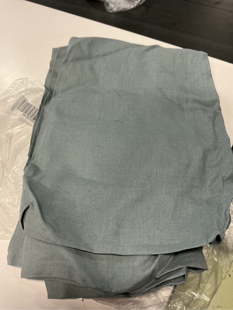Condition photo showing Good Condition for european linen shower curtain, one size, dusty blue