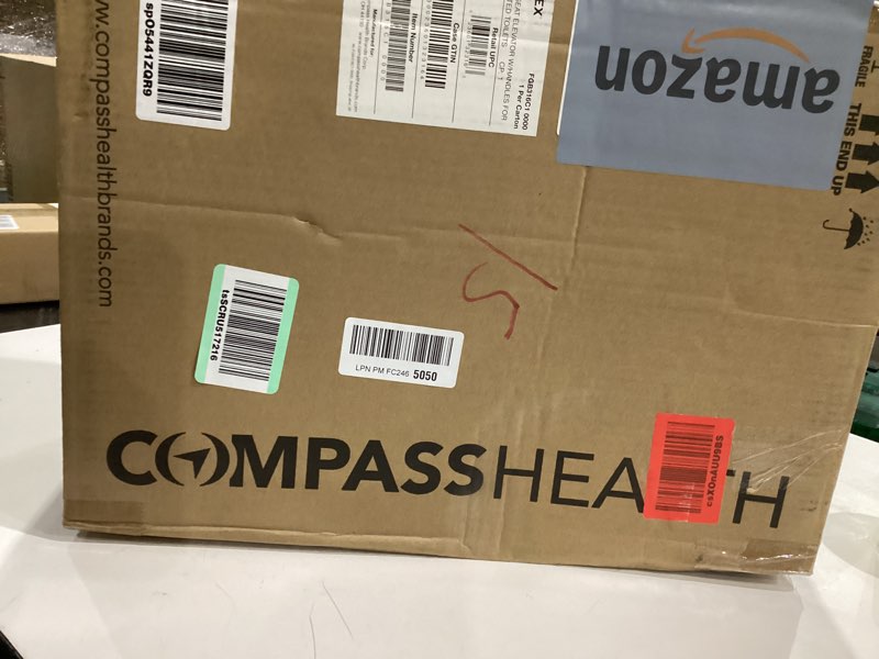 Condition photo showing Good Condition for Carex 3.5 Inch Raised Toilet Seat with Arms, Elongated Toilet Seat Riser, Up to 250 lbs Capacity, Elevating & Raising Seat for Elderly & Handicap, Universal, Slip-Resistant with Padded Handles, White