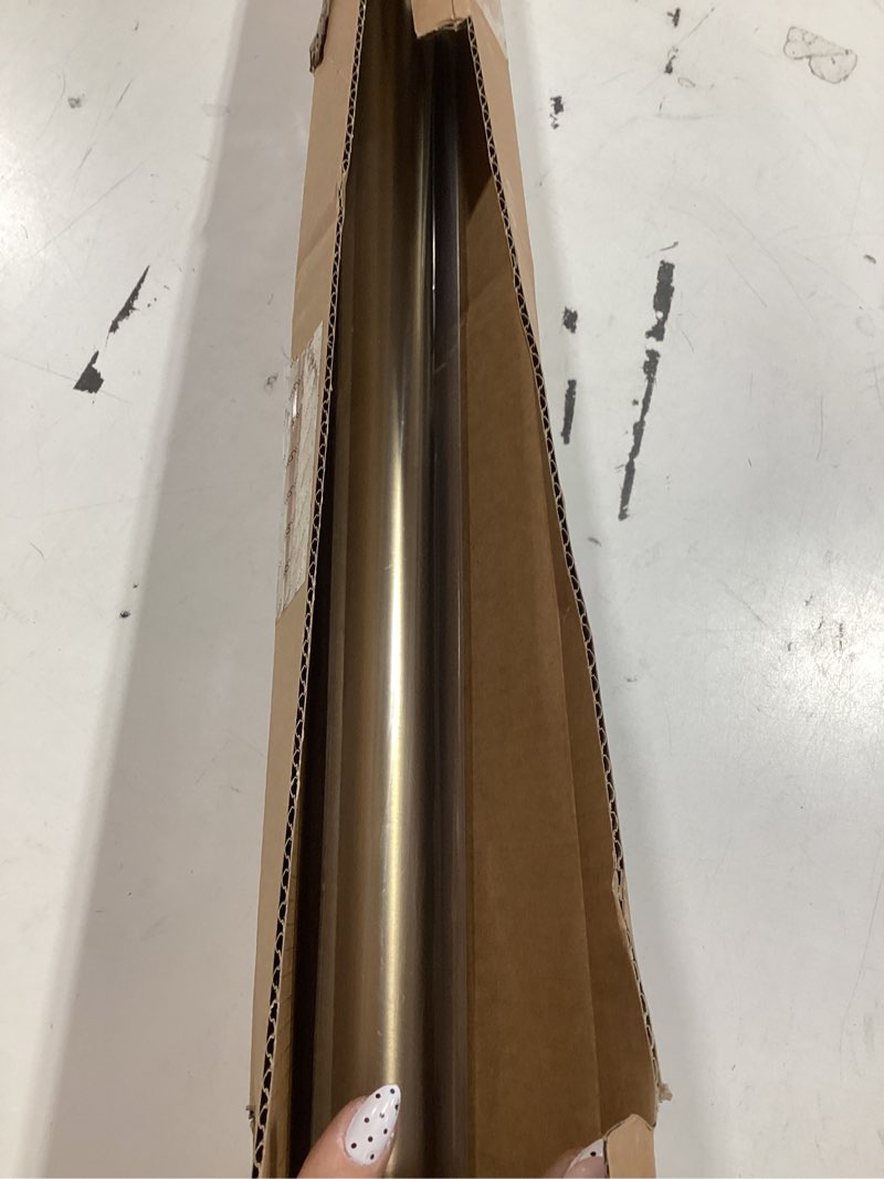 Condition photo showing Good Condition for ivilon drapery window curtain rod - end cap style design 1 inch pole. 72 to 144 inch color warm gold 72 to 144 in.