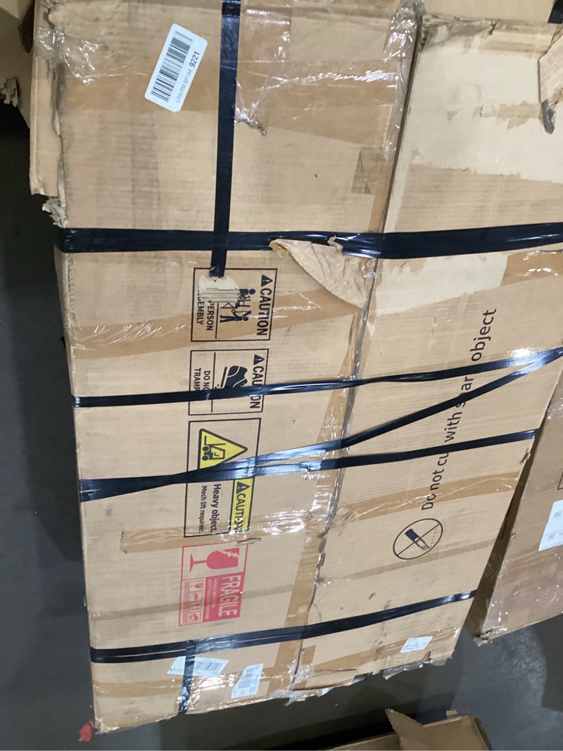 Condition photo showing As Is for YITAHOME Makeup Vanity Desk with LED Mirror & Light, Large Makeup Table with 8 Drawers, Magnifying Glass, Power Outlets, Hairdryer Holder & Cushion Stool for Dressing Room, Black Vanity Set Dark Black Bulbs