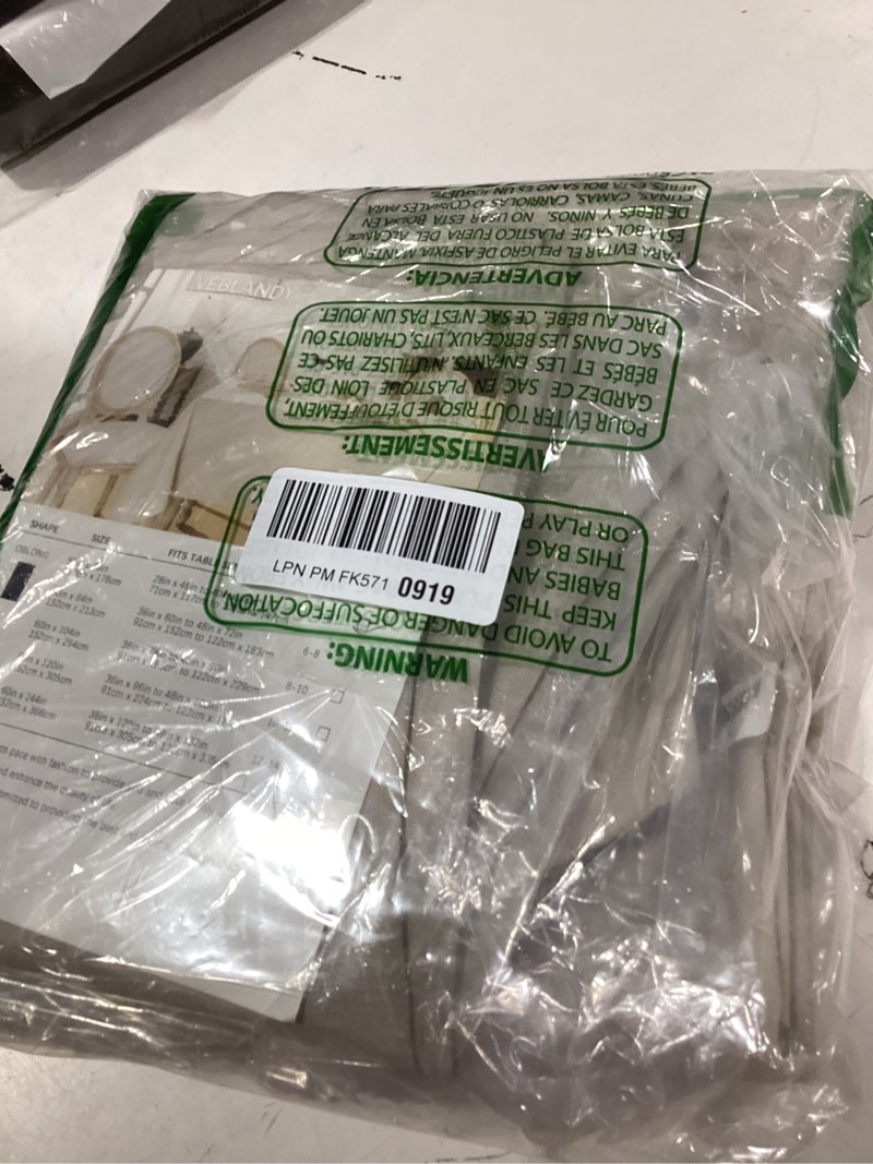 Condition photo showing Good Condition for 2 Pack Rectangle Tablecloth, 52x70 inch, Water Resistant Wrinkle Free Linen Textured Table Cloth Washable, Decorative Fabric Table Cover for Dining, Party and Camping, Beige 52" x 70" (Rectangular) Beige