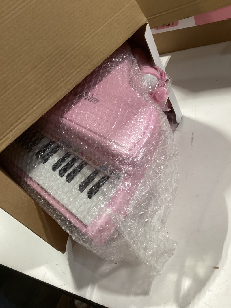 Condition photo showing Good Condition for 31 Keys Piano Keyboard Toy for Kids, Birthday Gift for 1 2 Year Old Girls?Pink Musical Piano Toy for Toddlers with Microphone and Stool B-31 keys with stool