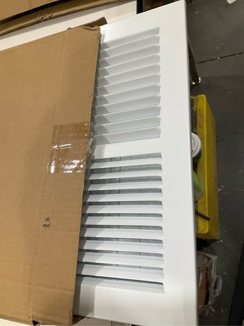 Condition photo showing Good Condition for 12x12 Vent Register [Duct Opening], Vent Covers for Home Ceiling, Two-Way Ventilation Register, Adjustable Solid Steel Wall Register Vent Cover (12"W x 12"H [Duct Opening])