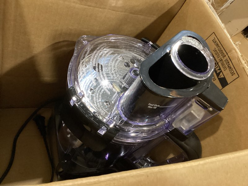 Condition photo showing As Is for hamilton beach 12-cup stack & snap food processor & vegetable chopper  black (70725a)