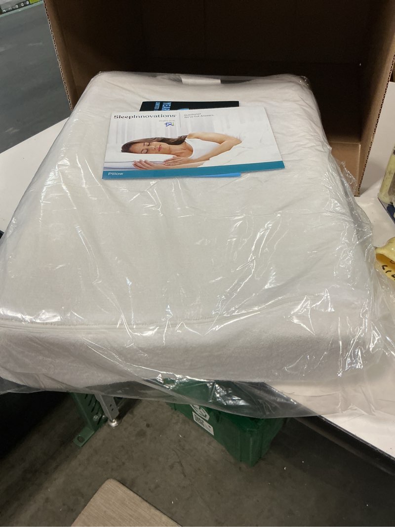 Condition photo showing Good Condition for sleep innovations memory foam contour pillow, queen size, head, neck, and shoulder alignment, side and back sleepers, medium support queen contour pillow