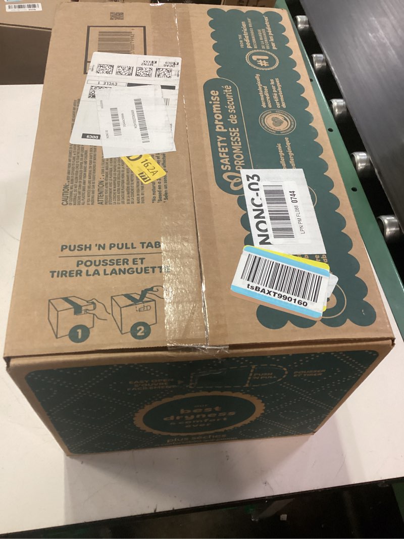 Condition photo showing New/Like New for pampers swaddlers diapers, size 5 (20-37 lbs), 132 count, absorbent, keeps baby dry and comfortable, skin safe disposable baby diaper (packaging may vary) size 5 132