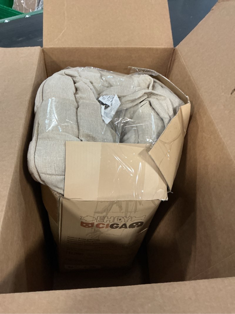 Condition photo showing As Is for eheyciga orthopedic dog bed for large dogs, waterproof memory foam, non-slip bottom, beige, 35"l x 22"w x 6.5"th 35.0"l x 22.0"w x 6.5"th beige