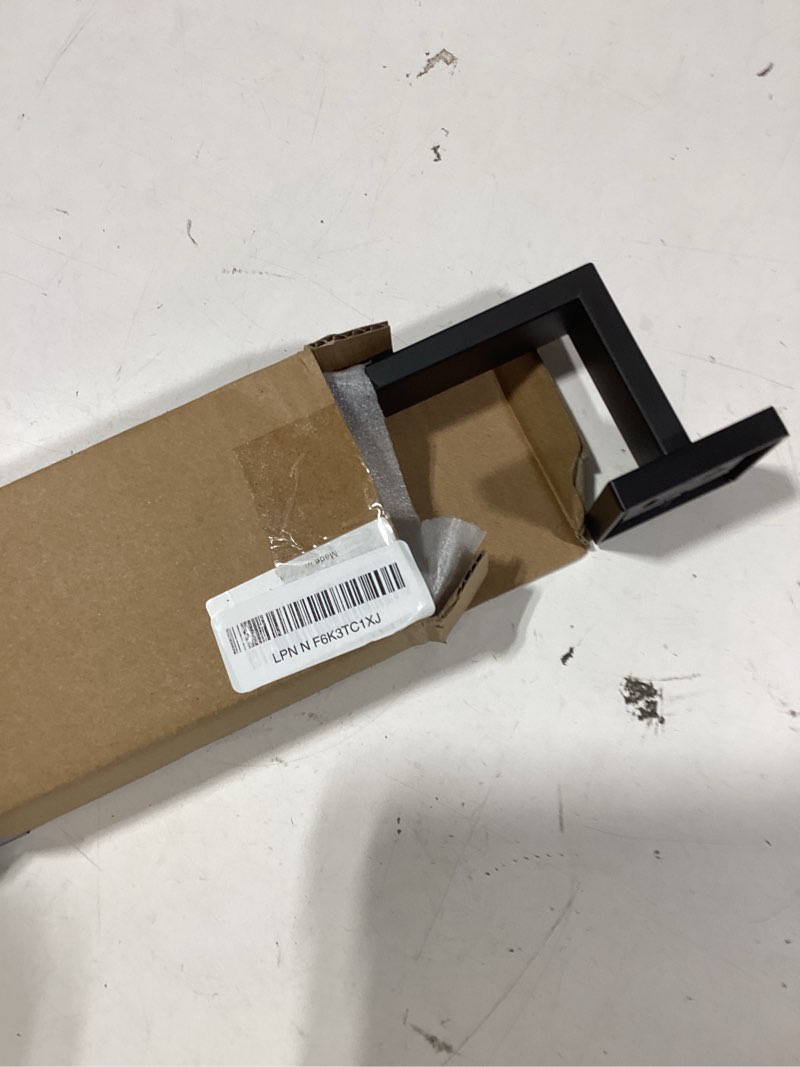 Condition photo showing As Is for 16 inch towel bar for bathrooms 12/16/20/24/28/32/36 inch stainless steel 304 matte black towel holder modern square towel rod rustproof wall mount (1, matte black, 16 inch) 16 inch matte black 1