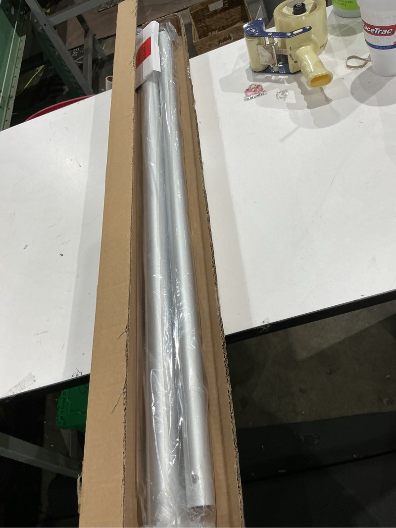 Condition photo showing Good Condition for hecis double layer adjustable crossbar and hangers for pipe and drape kit, 8-10ft width silvery aluminum backdrop stand