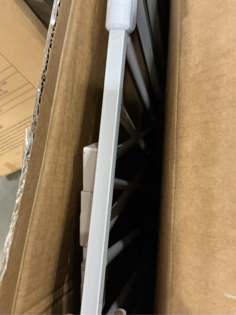 Condition photo showing As Is for babelio safety gate door fits for stairs, narrow and wide doorways with auto close, easy install, no drilling, pressure mounted for baby, child, pets, dog/puppy, 26''-40'', white white 30"tall 26"-40" wide