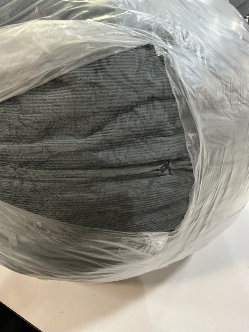 Condition photo showing As Is for Brown, Black, Grey Giant 4.5ft Bean Bag Sofa, Bean Bag Chair, beanbag(Grey)