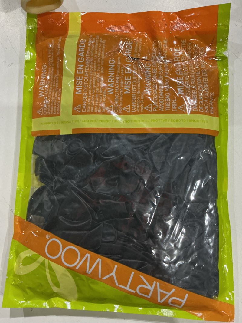 Condition photo showing Good Condition for partywoo black balloons 100 pcs 12 inch latex helium matte black balloons for baby shower birthday graduation casino gaming anniversary retirement pirate race car theme party decorations black-y18 black-y18 12 inch