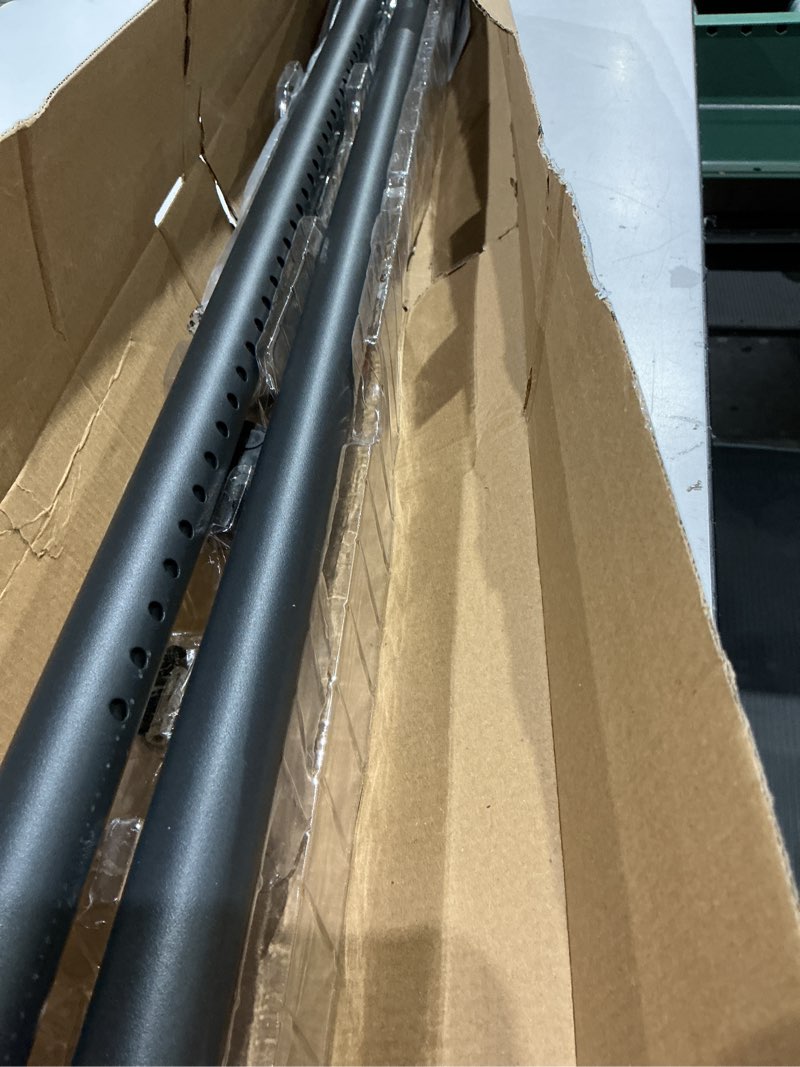 Condition photo showing Good Condition for refrze room divider tension curtain rod, 83-122 inch tension shower curtain rods, curtain rods no drilling for window,adjustable bathroom stall tension pole-black black 83-122"