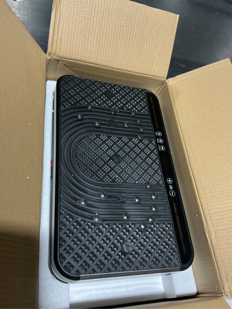 Condition photo showing Good Condition for AXV Vibration Plate Fitness Platform Exercise Machine Vibrating Shaking Full Body Shaker Workout Vibrate Stand Shake Board Sport Gym for Weight Loss Fat Burner for Women Men SLIM-BLACKGRAY