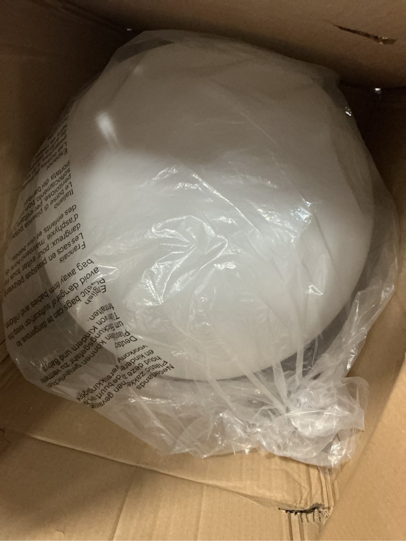 Condition photo showing Good Condition for 20-in led glowing ball light, large rechargeable led globe orb light w/remote, dimmable rgb color changing globe floor lamp, indoor/outdoor waterproof mood lamp for home garden patio lawn party decor 20-inch
