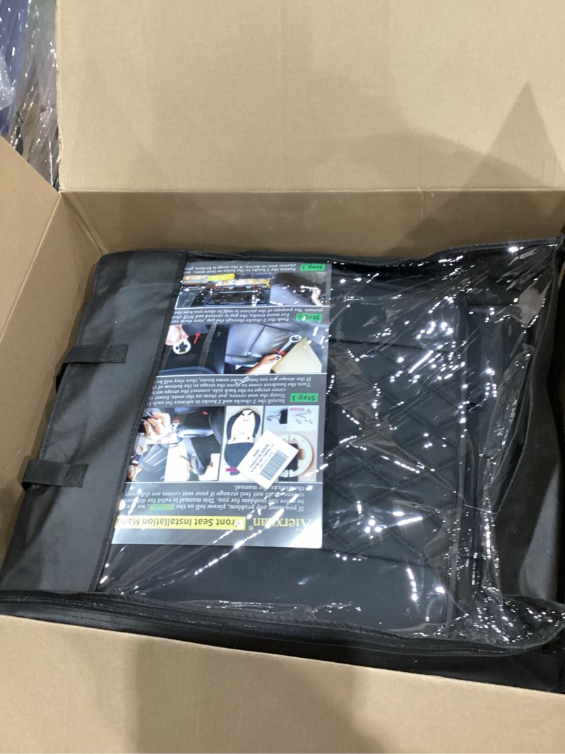 Condition photo showing Good Condition for aierxuan back seat covers compatioble with chevy silverado gmc sierra pickup custom fit 2007-2026 1500 2500hd 3500hd crew double extended cab waterproof leather split bench (rear seat/black)