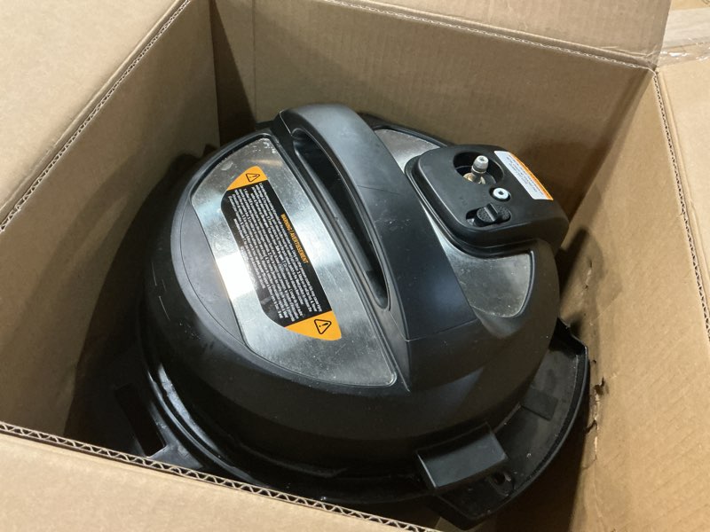 Condition photo showing As Is for Instant Pot 6QT RIO, 7-in-1 Electric Multi-Cooker, Pressure Cooker, Slow Cook, Rice, Steamer, Sauté, Yogurt & Warmer, Black, 6 Quarts