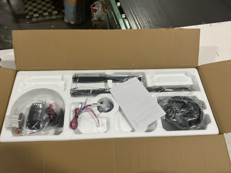Condition photo showing Good Condition for fanbulous 65 inch ceiling fans with lights and remote, black indoor/outdoor ceiling fan with quiet reversible dc motor, 6 speeds, 3cct, 8 blades large ceiling fan for living room bedroom patio black 65 inch