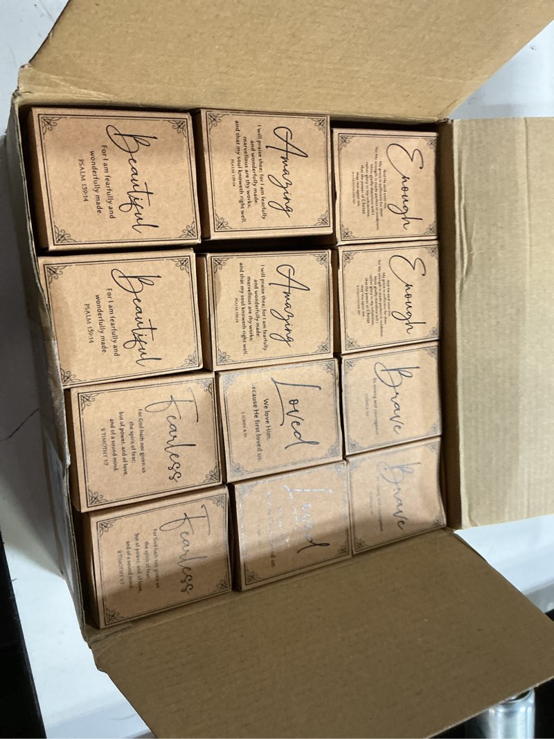 Condition photo showing New/Like New for thyle 24 set christian mother's day gift inspirational rocks bulk religious scripture stones encouragement engraved prayer stones with box gift for pastor church coworker teacher (bible verses)