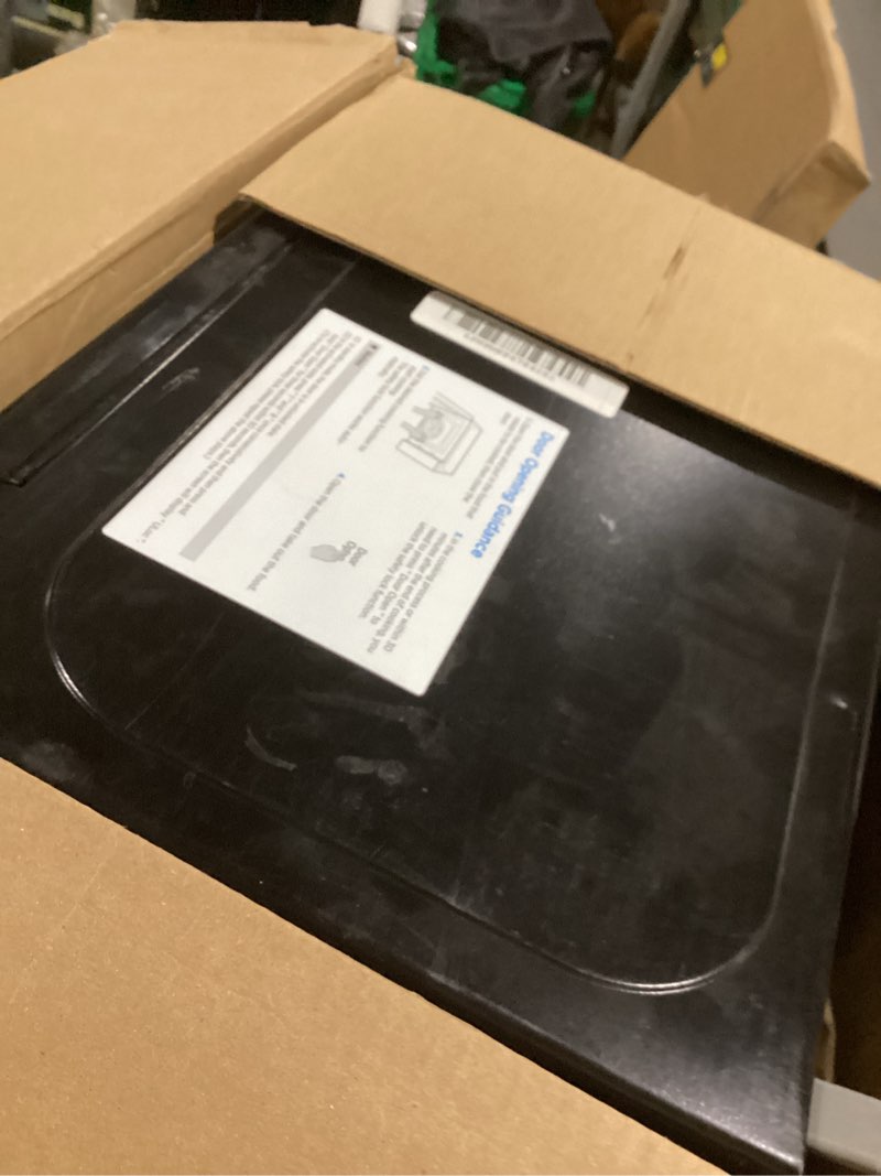 Condition photo showing As Is for Farberware 0.7 Cu. Ft. Countertop Microwave Oven – 700 Watts Power, Auto Cook Settings, Defrost, Easy Clean and Child Safety Lock - Black 0.7 Cu. Ft Black