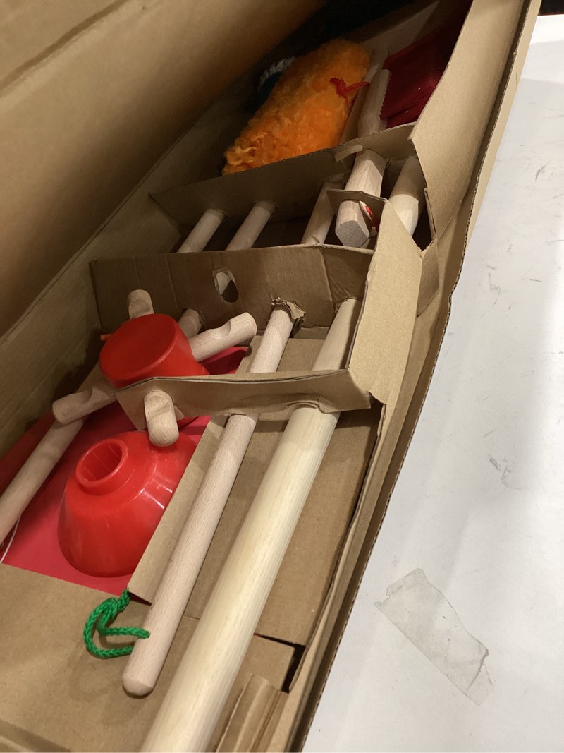 Condition photo showing New/Like New for Melissa & Doug Dust Sweep Mop 6-Piece Pretend Play Set, Toddler Toy Cleaning, Pretend Play Home Cleaning, Kids Broom and Mop Set for Ages 3+