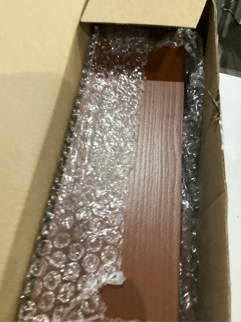 Condition photo showing As Is for Yeaqee 2 Pcs Wooden Leather Stackable Letter Trays 13 x 10.6inch Luxurious Surface Desk Letter Tray Heavy Paper Inbox Mail Organizer for Office Document Magazine Folder Desktop Accessories(Black)